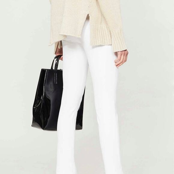 Joseph New Eliston Stretch-Gabardine Slim-Leg Trousers White Sz 6 - Picture 3 of 15